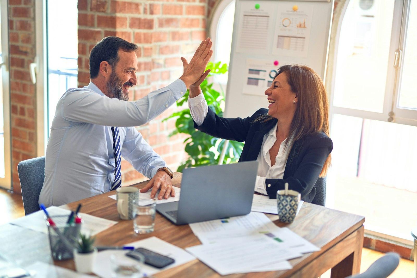 Prestige Accounting team consultation with a small business owner